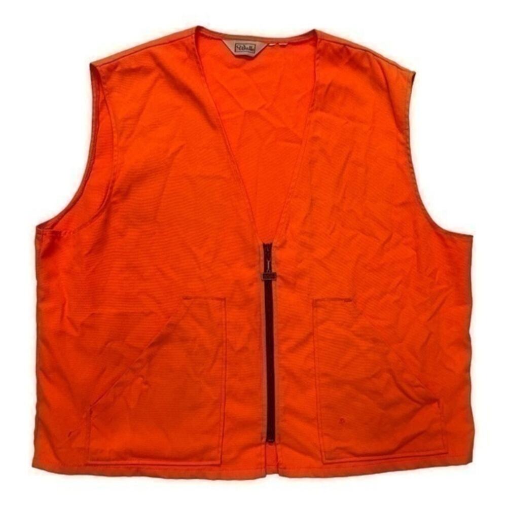 Orange Full Zip Vest hunting outdoor Men’s size XL